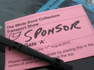 Sponsors of The White Dove Collector's Transport Show raising £13,500.00 for the local Hospi