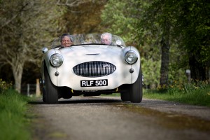 Highlight of 2013 must have been when 92 year old Ted Evans was reunited with RLF 500 - Austin Healey 100S - at The 4th Europen Austin Healey Event, Crieff, Scotland