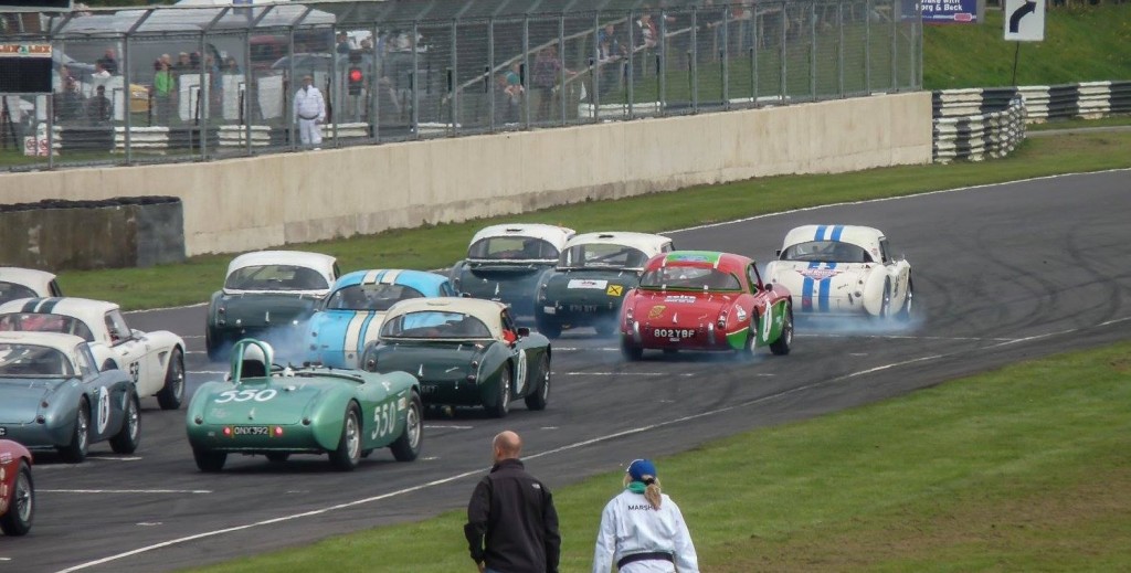 The flagged dropped, smoke poured off the rear wheels as Jacks Healey screamed away