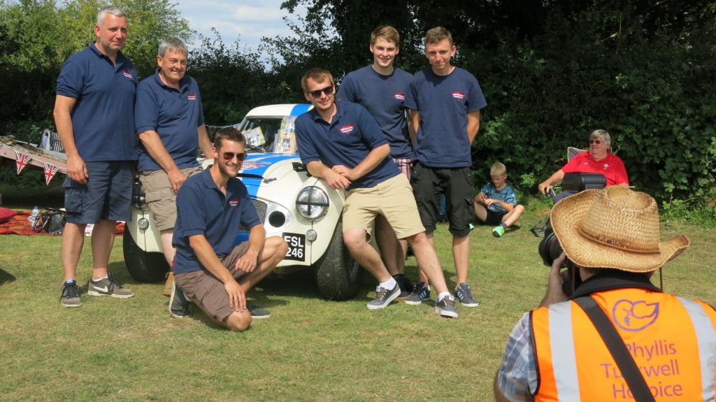 Team Rawles all pitch in to help at The White Dove Collectors' Transport Show - raising money for The Phyllis Tuckwell Hospice