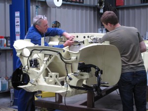 Austin Healey 3000 MK I BN7 restoration is nearing completion