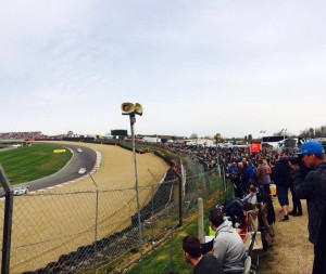 Sunday 30th March 2014 - Crowds building at Brands Hatch - Round one of The British Touring Car Championship - Junior Ginettas as a support race