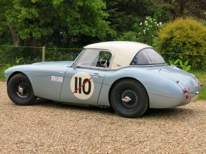 Big Healey visiting the workshop en route to Goodwood for Saturdays Sprint and Hill Climb challenge 