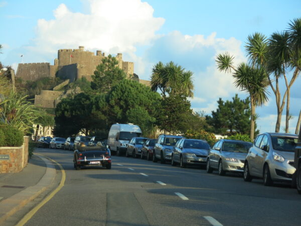 Out and about in a Healey - Mont Orgueil Castle, Jersey