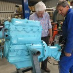 Paint colour dilemmas - Charlie and Bill made the final choice decisions - light duck egg blue for the engine