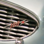 The well known 100-6 grille badge is different from the other marques of Healey