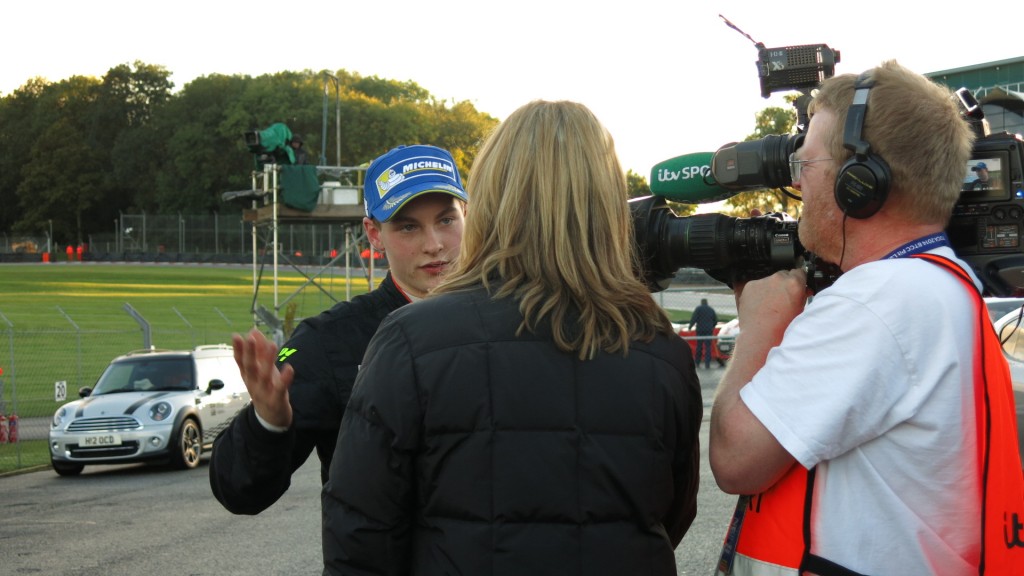 Jack is used to the TV cameras from his Ginetta Junior days, He has raced the Ginetta G40 at Thruxton but never a Healey