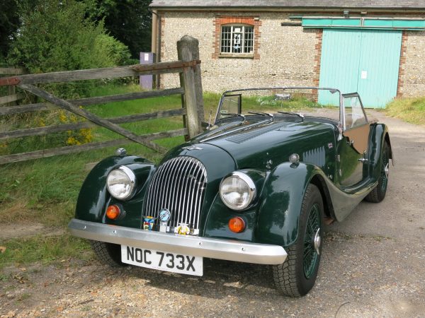 Morgan 4/4 for sale at Bill Rawles Classic Cars Ltd. Supplied with full wet weather equipment and a years MOT
